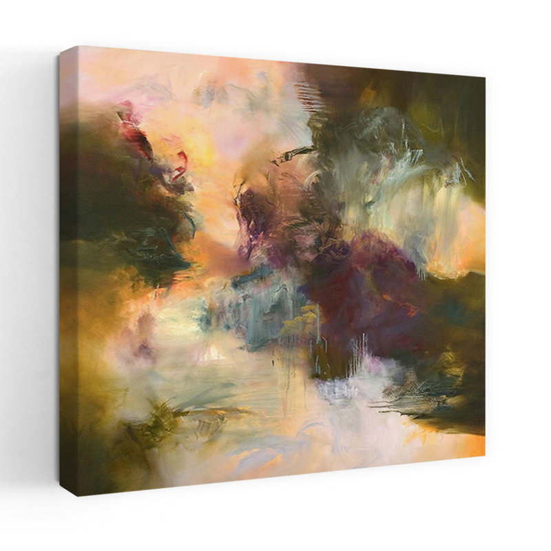 Wanderlust, art contemporain abstrait, H 18 po x l 18 po