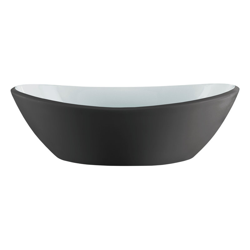 Amalfi 21.62'' L Bathroom Sink, Matte White, Yellow Grey - Matte