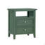 Table de chevet 2 tiroirs Weston Vintage Green-319170685