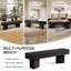 Banc d'entrée 47,24 "noir avec base stable, banc d'intérieur en bois