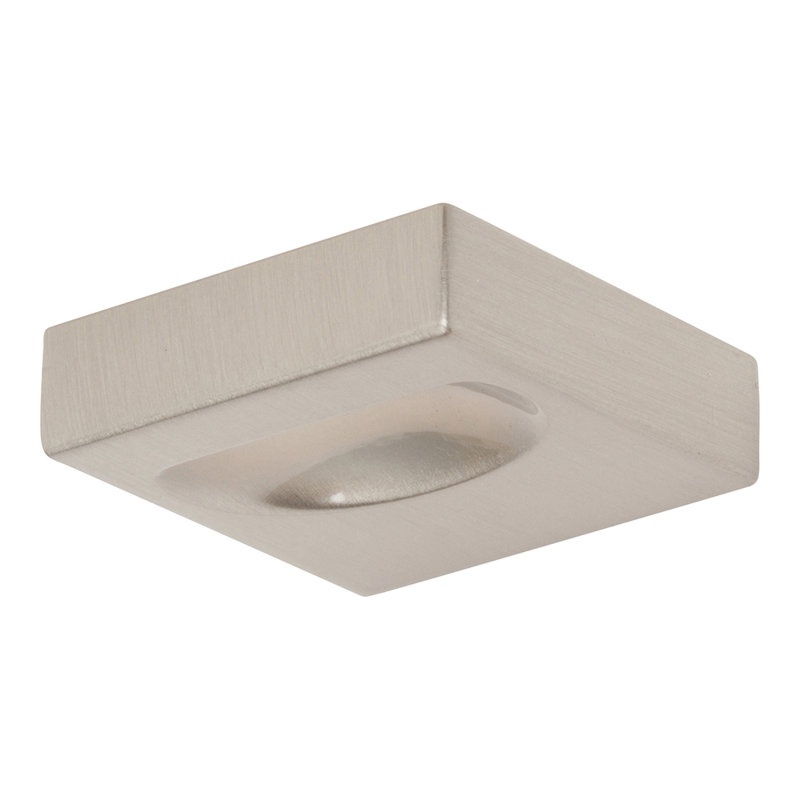 Thin Square 1 1/4" Length Square Knob, Brushed Nickel