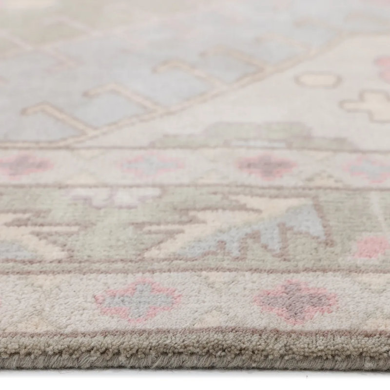 Hamadan Hand Knotted Area Rug in Gray, Rectangle 8' x 10'