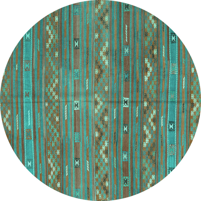 Jarnail Performance Southwestern Indoor Rug, Round 5'
