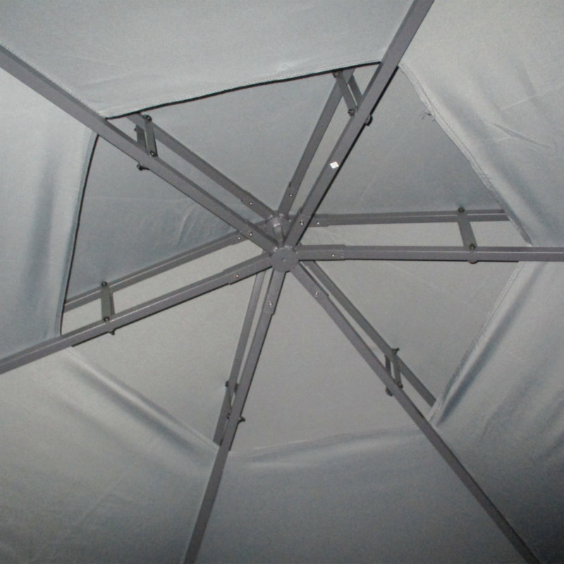 13 Ft. W x 13 Ft. D Steel Vault Gazebo, Gray
