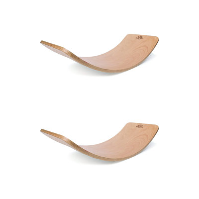 Kinderfeets Original Kinderboard Versatile Waldorf Wooden Balance Board (2 Pack)