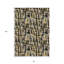 Tapis intérieur lavable abstrait noir doré et ivoire 8 pi x 10 pi