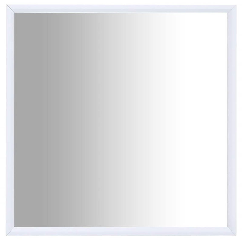  Mirror White Glass 15.7 X 15.7 In Sturdy Square Minimalist