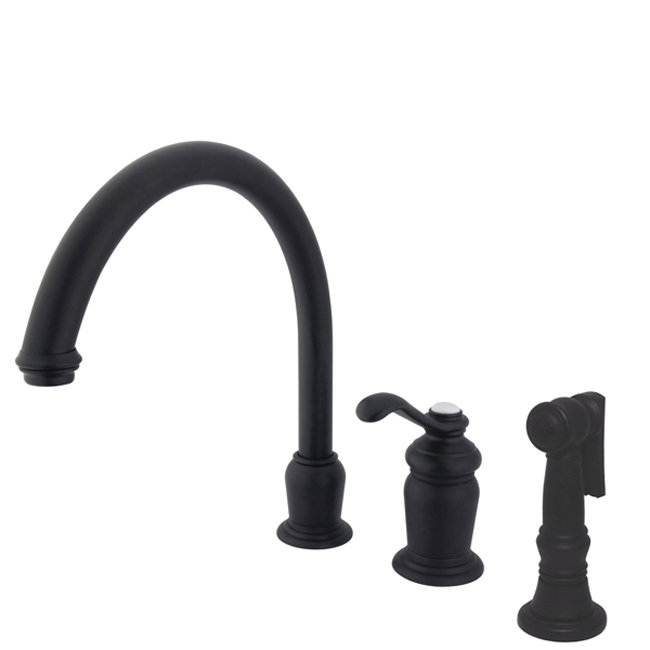 Madison Single Handle Kitchen Faucet with Side Spray, Oil Rubbed Bronze