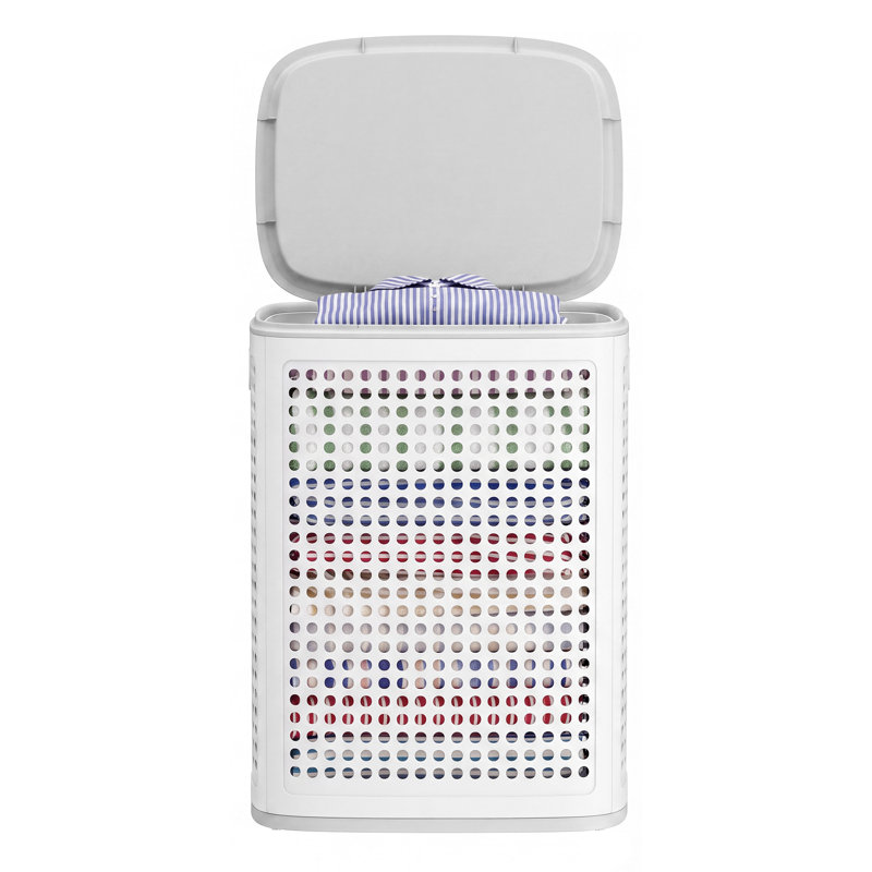 Laundry Hamper, White，Grey