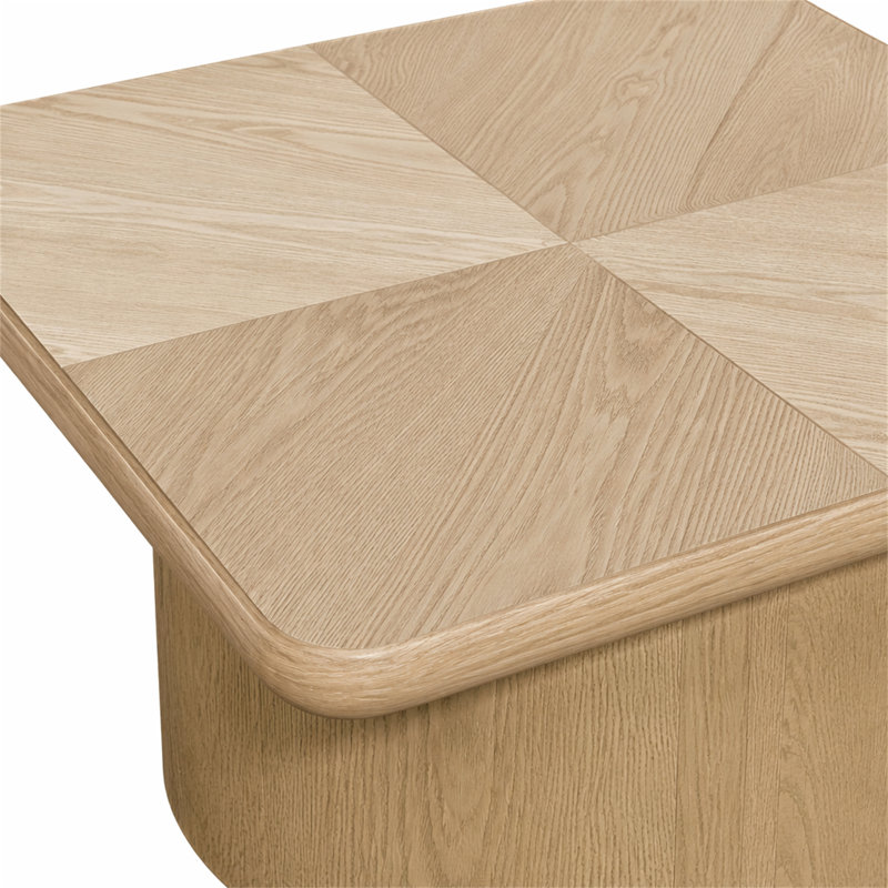Ensemble de 2 tables basses gigognes Modern, Noir + Naturel