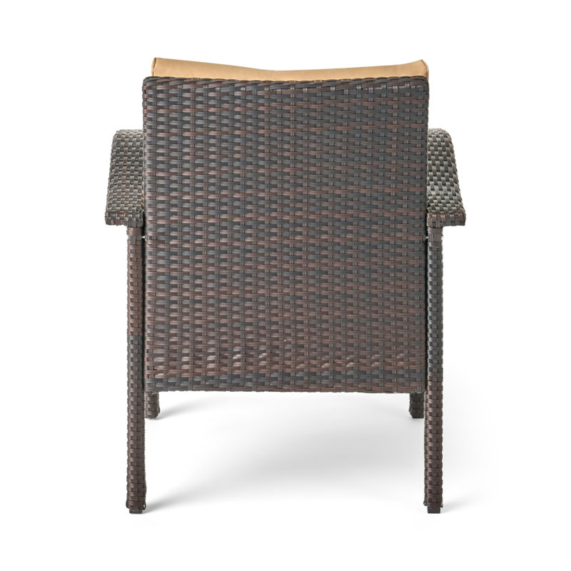 4PC PE WICKER SET (KD), Tan/Brown