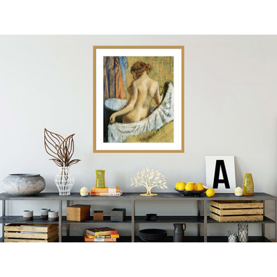 After the Bath by Edgar Degas -Framed Giclee Print