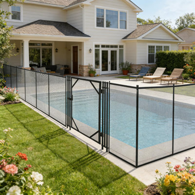 Heavy Duty Removable Pool Safety Fence for Backyard Garden