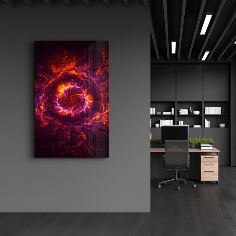 Elegant Tempered Glass Wall Art Painting, 13.8 x 21.7 inches | 100% Tempered Glass, Thickness: 0.16 inches | UV Printed for Vibrant Colors | Perfect for Home Decor, Living Room, & Office Spaces
