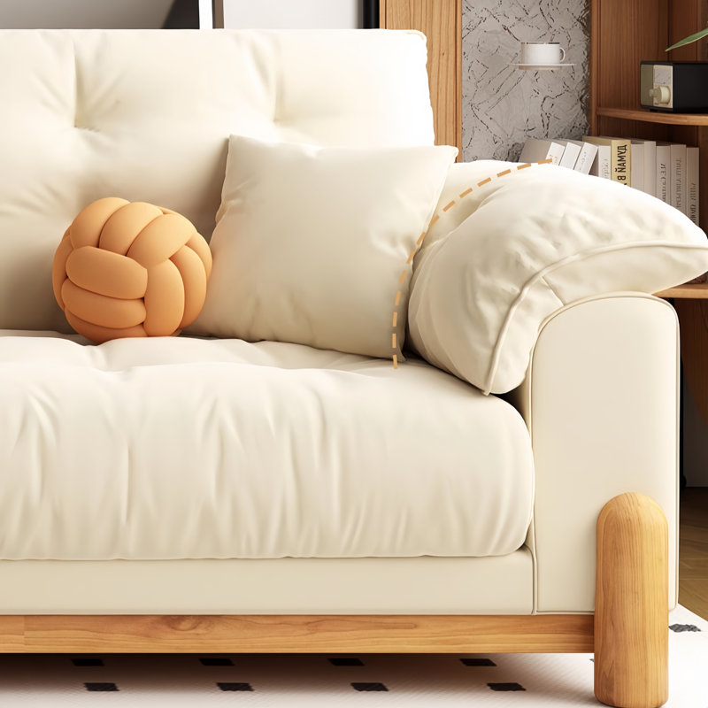 Canapé simple en tissu beige