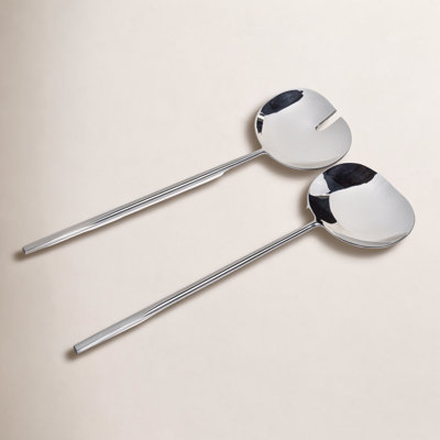 Latis Polished Stainless Steel Salad Server Set