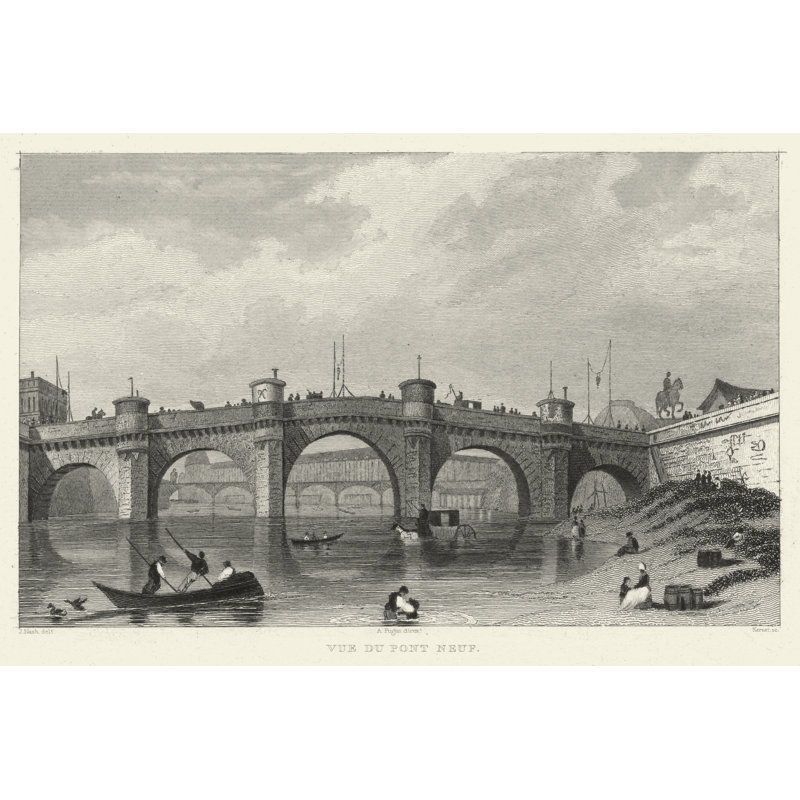 Vue Du Pont Neuf - Wrapped Canvas Art Prints, 30cm H x 46cm W x 3.8cm D
