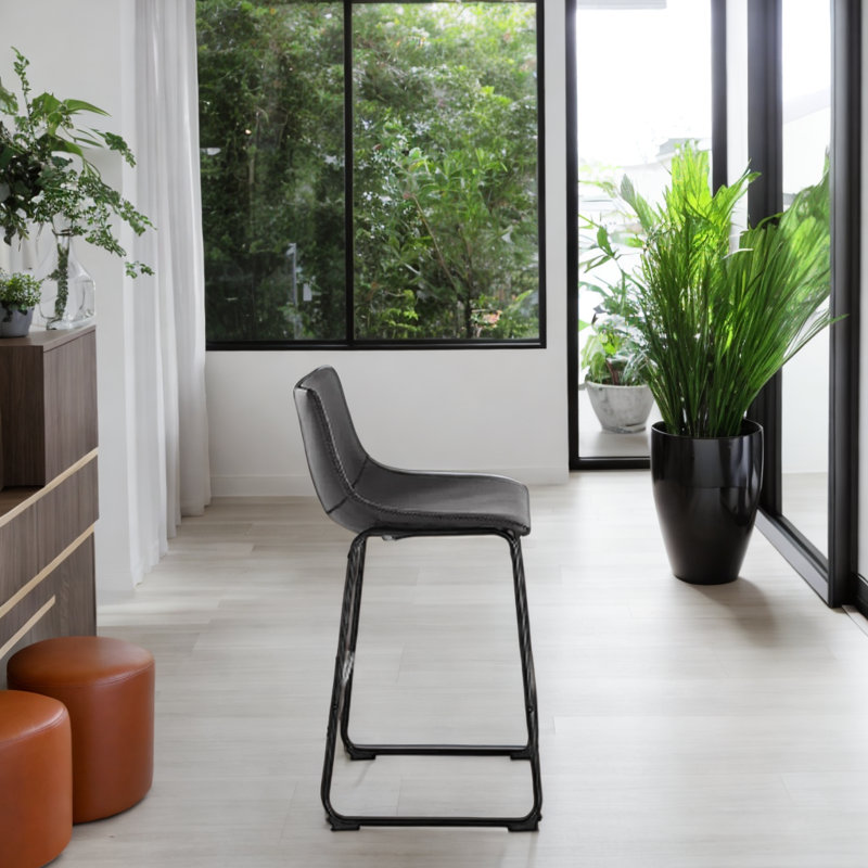 Tabouret de comptoir Marteny Dondan, Tabouret de bar (siège d'une hauteur de 30 po), Noir