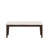 Pc Dining Set Expandable Table With Bench And X Side Chairs  Fabric Upholstered Seat Classic Look Dining Wooden Furniture