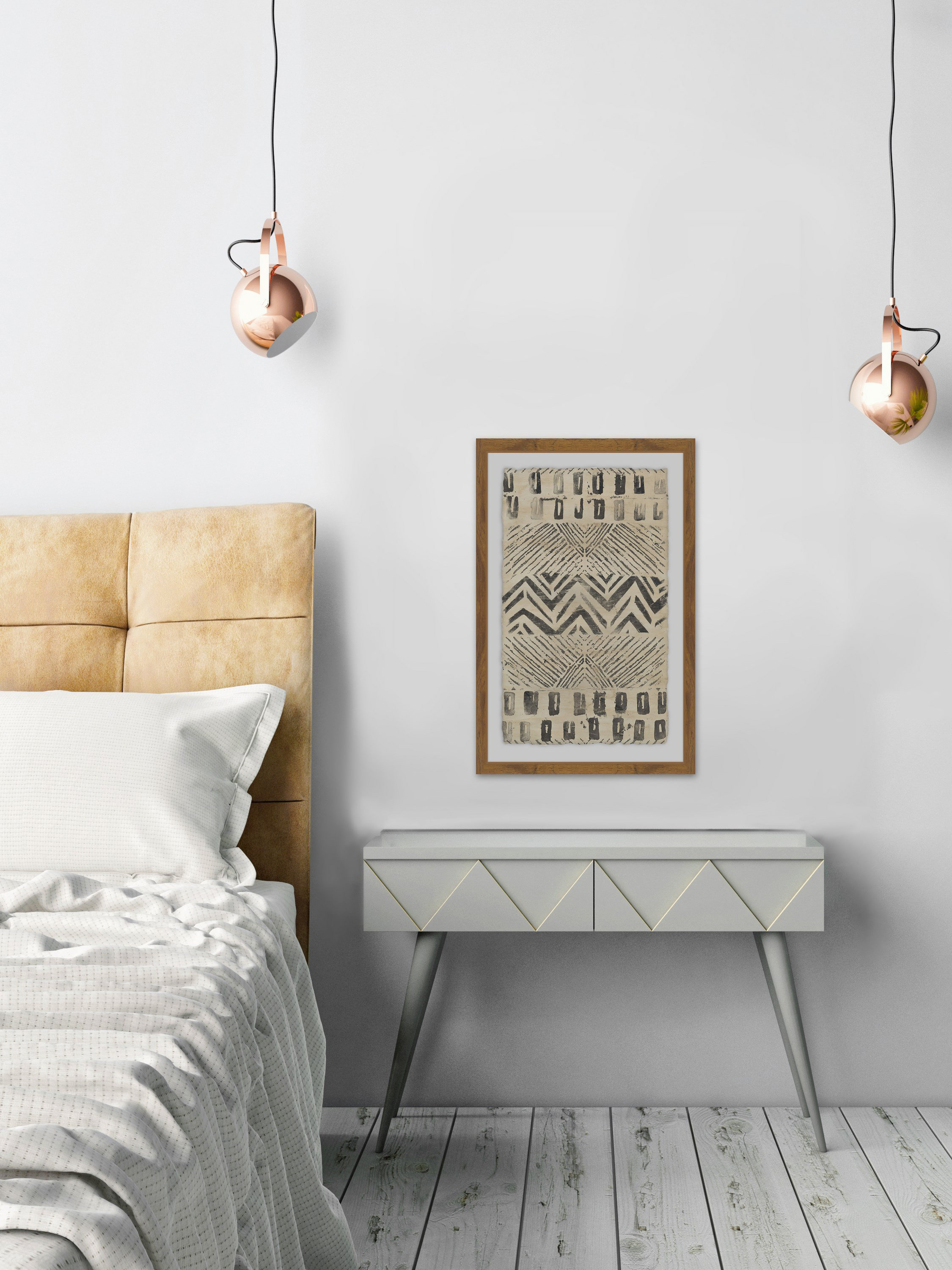 Union Rustic Pattern Bazaar IV - Picture Frame Painting Print on Paper ...