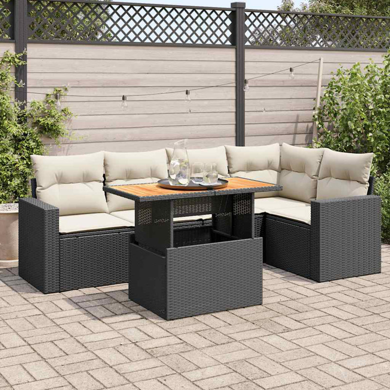 Vidaxl Garden Sofa Set Black