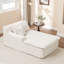 Chaise longue avec accoudoir droit, fabrication entièrement en mousse, mousse haute résilience, sans assemblage, structure beige, velours côtelé, s'adapte à tous les espaces