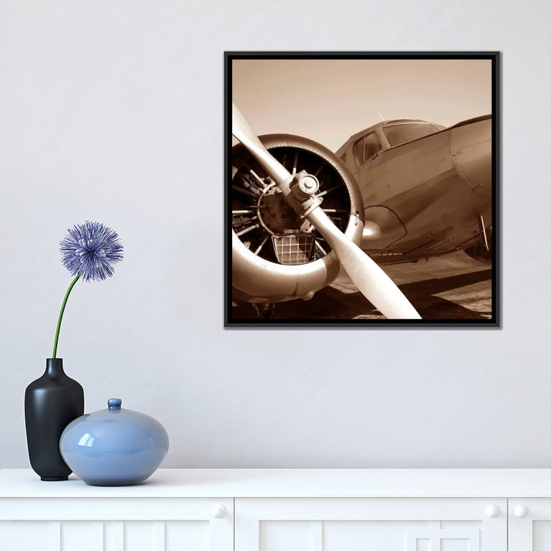 Aviation III by PhotoINC Studio - Gallery-Wrapped Canvas Giclée, 18" H x 18" W x 1.5" D, Black Framed Canvas, No Mat