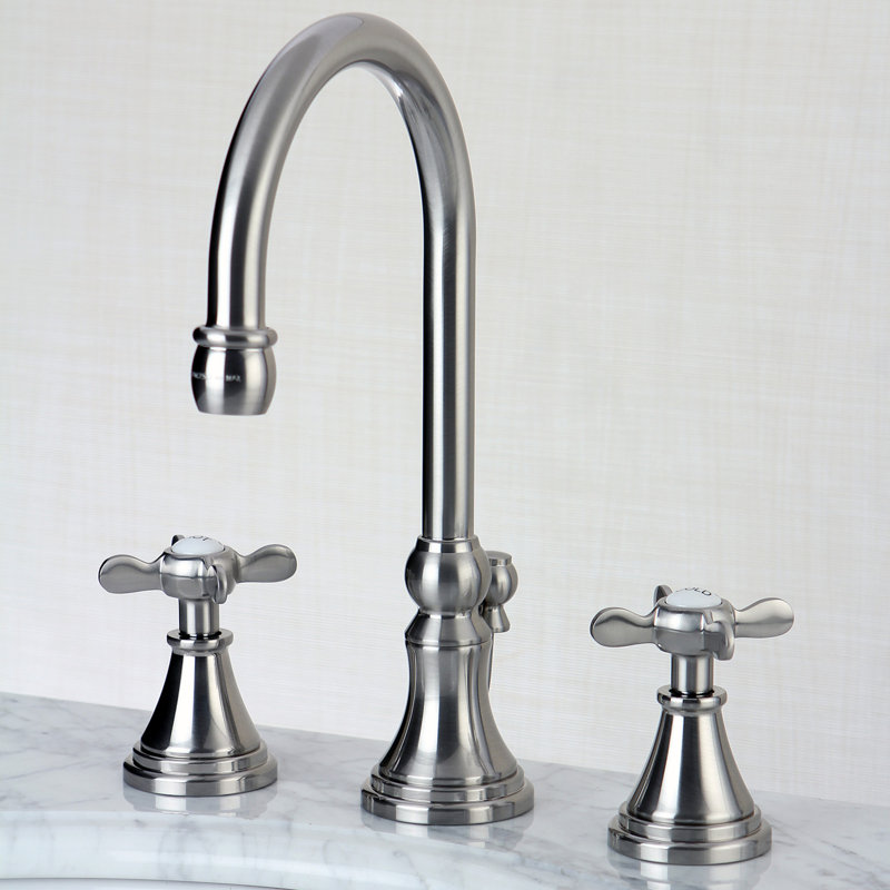 Essex 8" Matte Black Traditional Widespread Bathroom Faucet