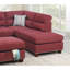 Canapé modulaire en velours rouge
