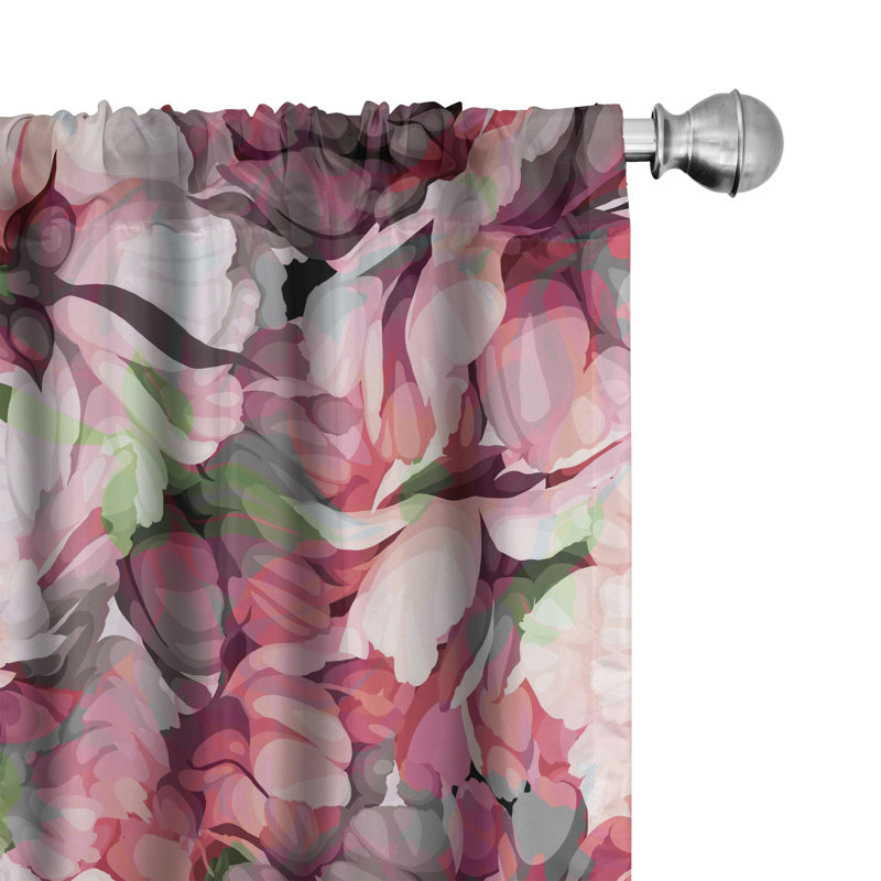 Taybah Semi Sheer Curtain Pair, 28" W x 63" L