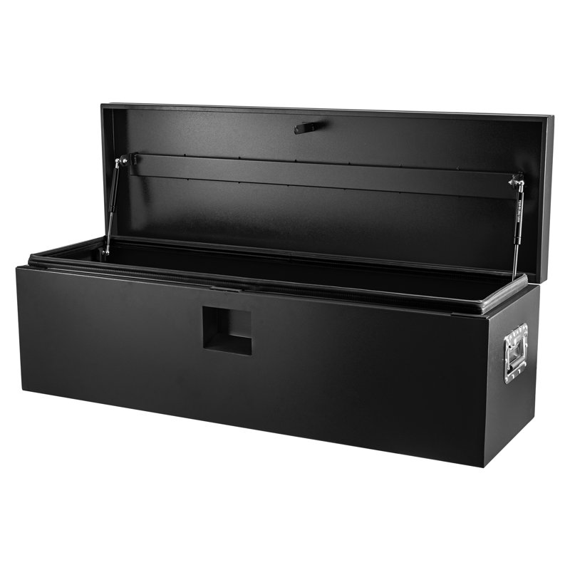 15x15x30 Heavy Duty Steel Truck Bed Tool Box, Lockable Weatherproof Storage Box for Pickup RV Trailer, 15"H x 30"W x 15"D