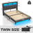 Karo Upholstered Metal Wingback Storage Bed with Headboard, Charging Station and LED Lights-753594849-788990414