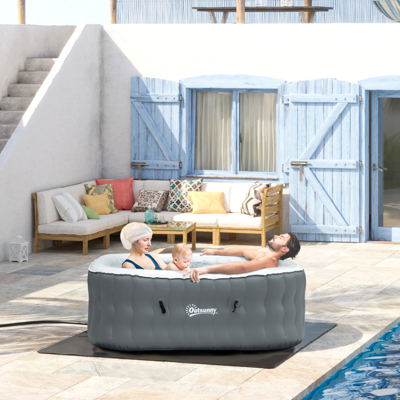 Outsunny Inflatable Hot Tub