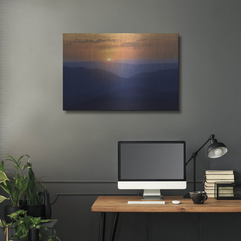 «Shenandoah Sunset» par Rick Berk, art mural en métal, H 24 po x l 36 po