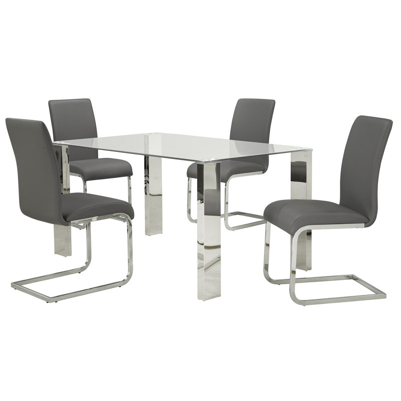 Ensemble repas pour 4 personnes Faizan, Gris