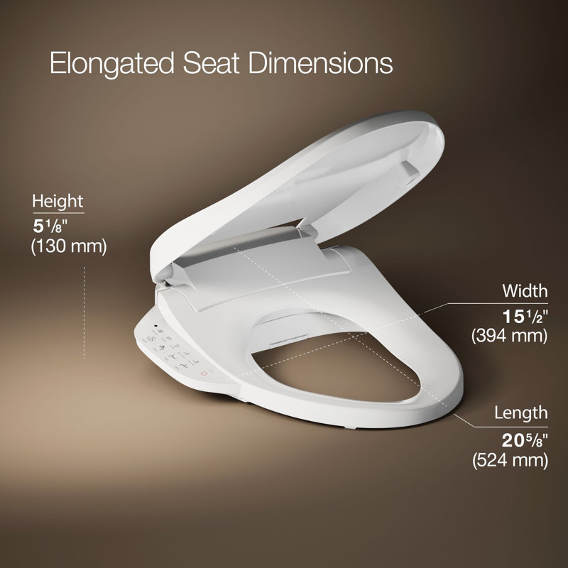C3® 155 Cleansing Elongated Toilet Seat, Cream