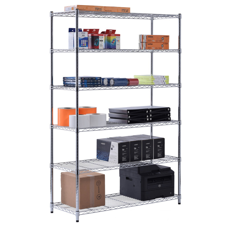 48'' W Steel Shelving Unit with Wheels