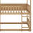 Triple Wood Bunk Bed, With Ladders, Guardrails-730253881