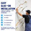 Panneau mural Falkirk Irvine III 4 pi x 9 pi en marbre UV blanc brillant or gris (paquet de 2)-128543157