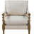 Wooden Accent Chair With Turned Legs