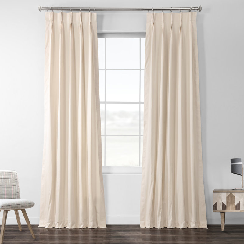 Braeville Pinch Pleat Semi-Sheer Drapes - Bedroom and Living Room Window Curtain Single Panel, 25" W x 84" L, Millstone Gray