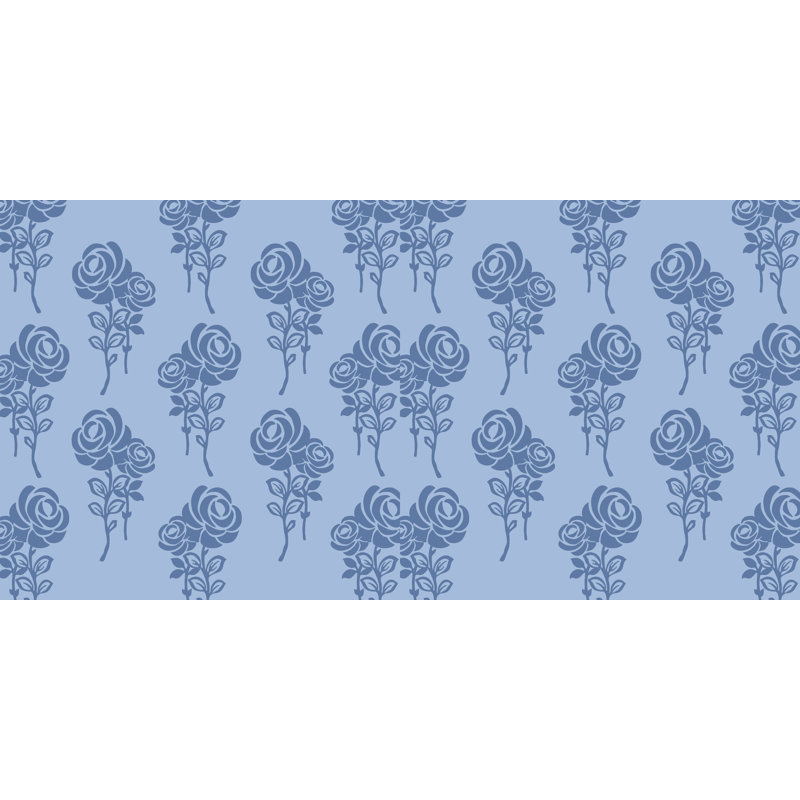 Housse de coussin d'extérieur carré Botanical Blooms, 16 po x 16 po, Bleu