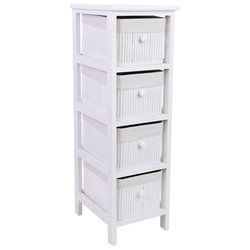 Anissa 26cm W 4 - Drawer Chest of Drawers, White