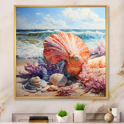" Beach Seashell Symphony Pointillism "