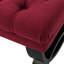 Magnifique banc en tissu rouge au design élégant et à finition lisse avec motif à losanges