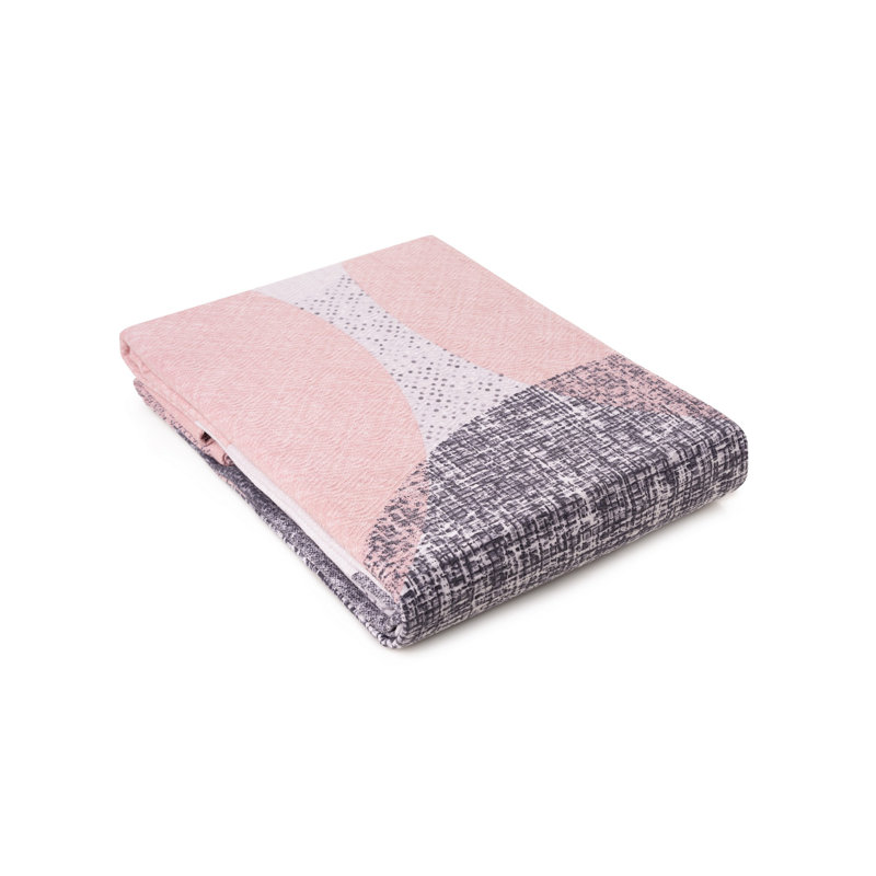 Couvre-lit Premium Premium, gris, 62,9 po x 90,6 po | 50% coton / 50% polyester, 230 g / m² | Lavable à la machine à 104 ° F, impression de pigment durable | Parfait pour les chambres confortables et un décor élégant