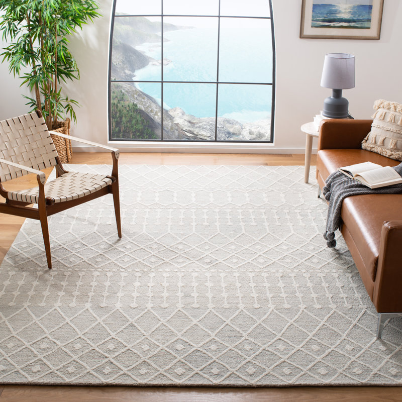 Leyla Hand Tufted Wool Southwestern Rug, Rectangle 8' x 10'