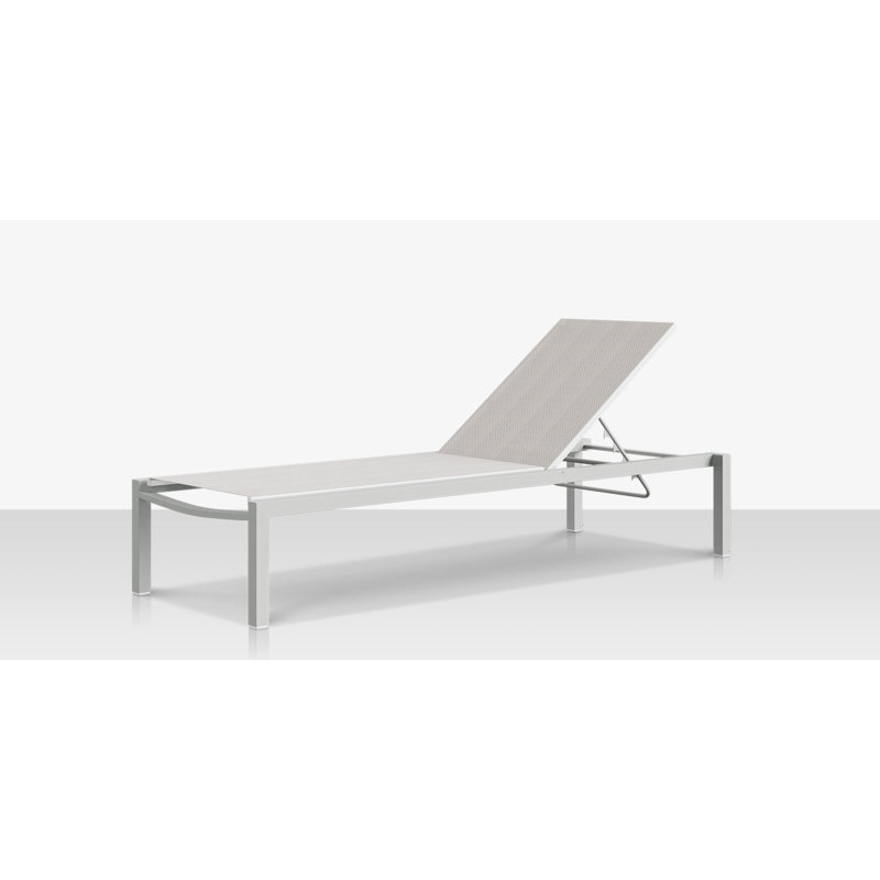 Fusion Armless Chaise, Kessler Silver/Cloud Duo
