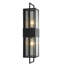 Lanterne murale d'extérieur moderne moderne avec capteur Dusk To Dawn H26 '' noir et applique en verre ensemencé 2 lumières pour les porches d'entrée de garage non inclus