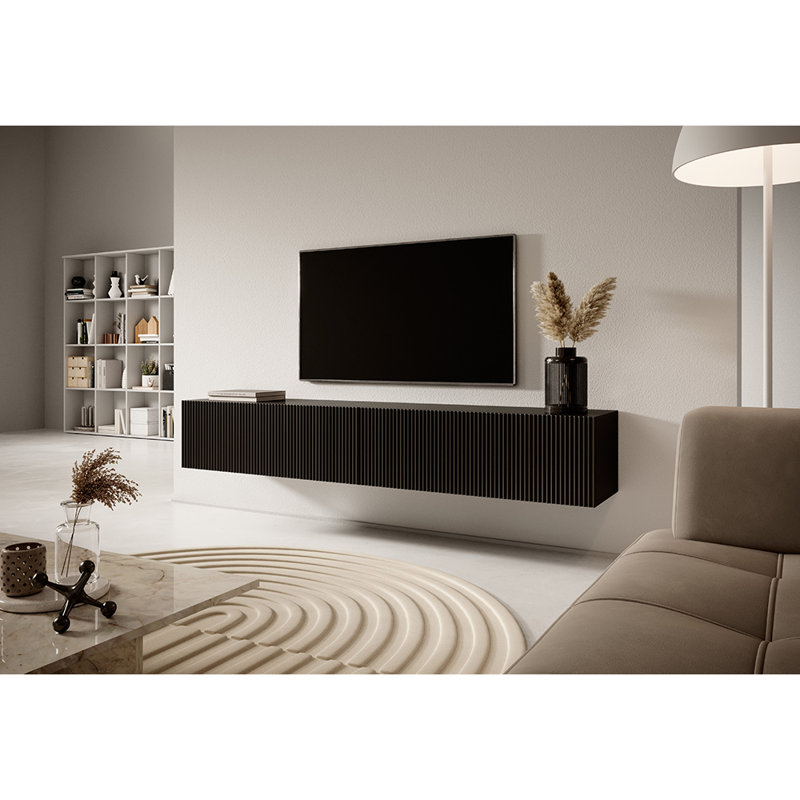 Adorl TV Stand for TVs up to 75", Black, 30cmH x 175cmW x 31.6cmD